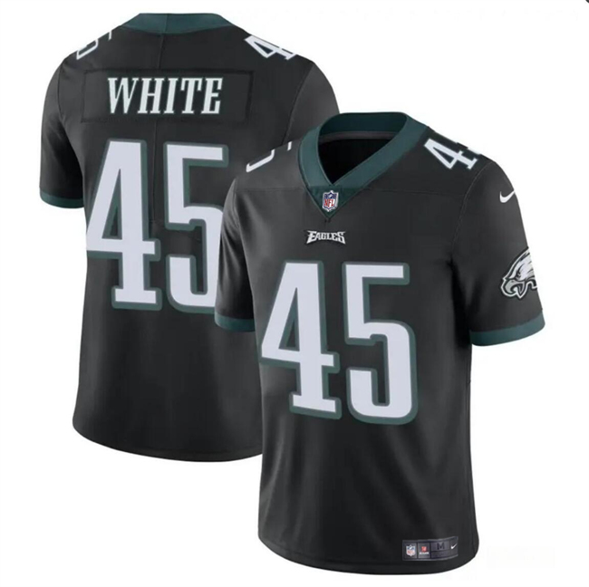 Men's Philadelphia Eagles #45 Devin White Black Vapor Untouchable Limited Football Stitched Jersey